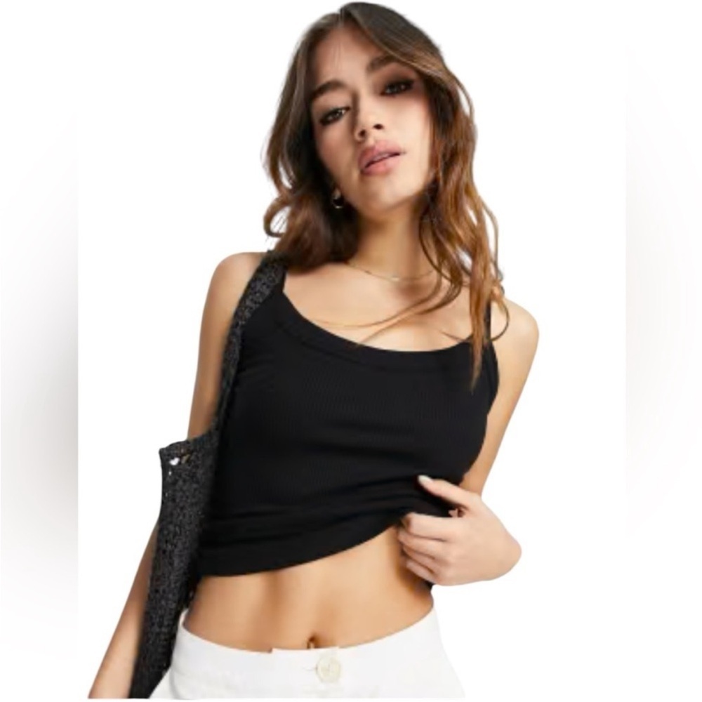 Tilly's Destined Size XS Black Crop Top Tank Top.